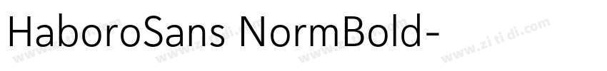 HaboroSans NormBold字体转换